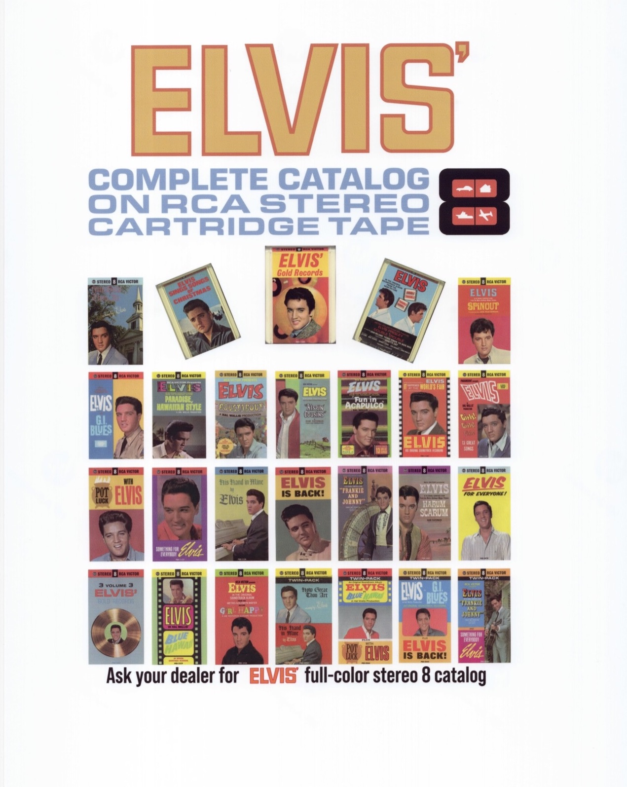 ’67 ELVIS’ Complete Catalog On RCA Stereo Cartridge Tape (Reproduction)